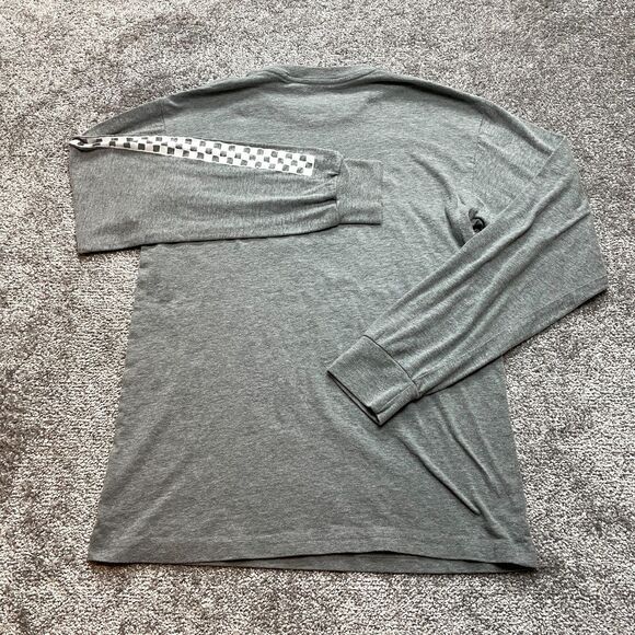 Vans Off the Wall Shirt Adult Small Light Gray Long Sleeve Crew Cotton 1966 Tee - Picture 2 of 9